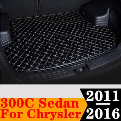 Sinjayer Car Trunk Mat Waterproof Tail Boot Carpets Flat Side Cargo Carpet Pad Liner AUTO Parts For Chrysler 300C Sedan
