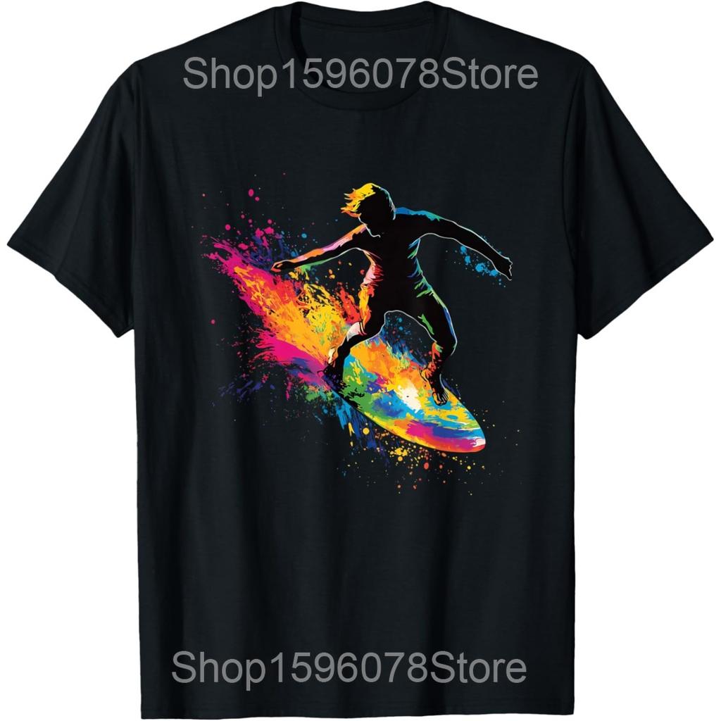 Vintage Surfer Retro Surfen Strand Surf Windsurfen T-Shirt Baumwolle Humor Streetwear T-Shirt Kurzarm Unisex Lockere Kleidung