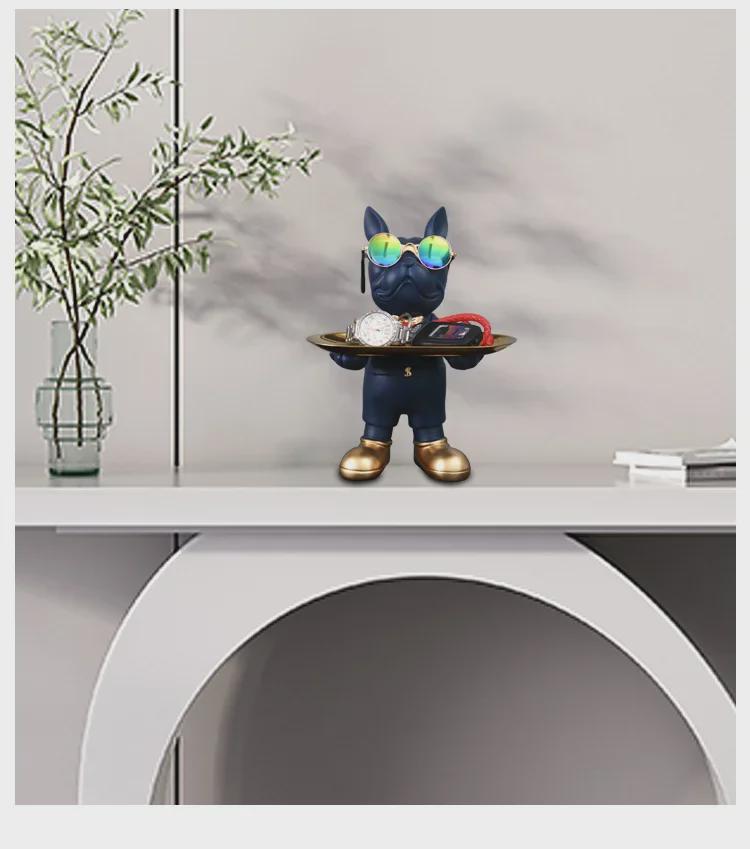Luxury Dog Tray Ornament for Living Room TV Cabinet – Elegant Home Décor & Creative Storage, Perfect Housewarming Gift