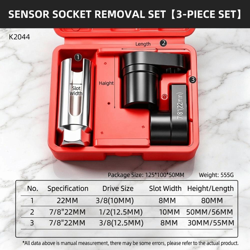 

High Hardness Oxygen Sensor Removal Tool Wear Resistant Thread Repair Tap Thread Restoration 3PCS