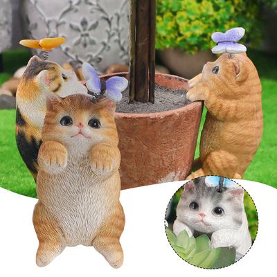 Simulation Cat Miniature Ornaments Home Fairy Garden Accessories For Potted Plant Decor