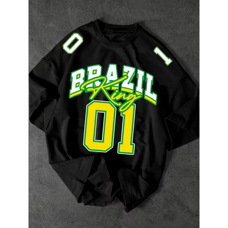 New Summer Men's 3D Digital Printed Soccer Jersey, Loose Fit, Breathable, Quick-Drying, Short-Sleeve Sports Training Jersey