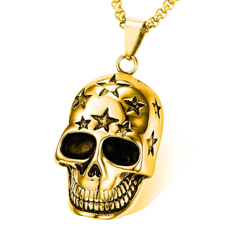 Hip-Hop Trend Nightclub Hip-Hop Necklace Titanium Steel Men'S And Women'S Long T-Shirt Sweater Chain Pendant