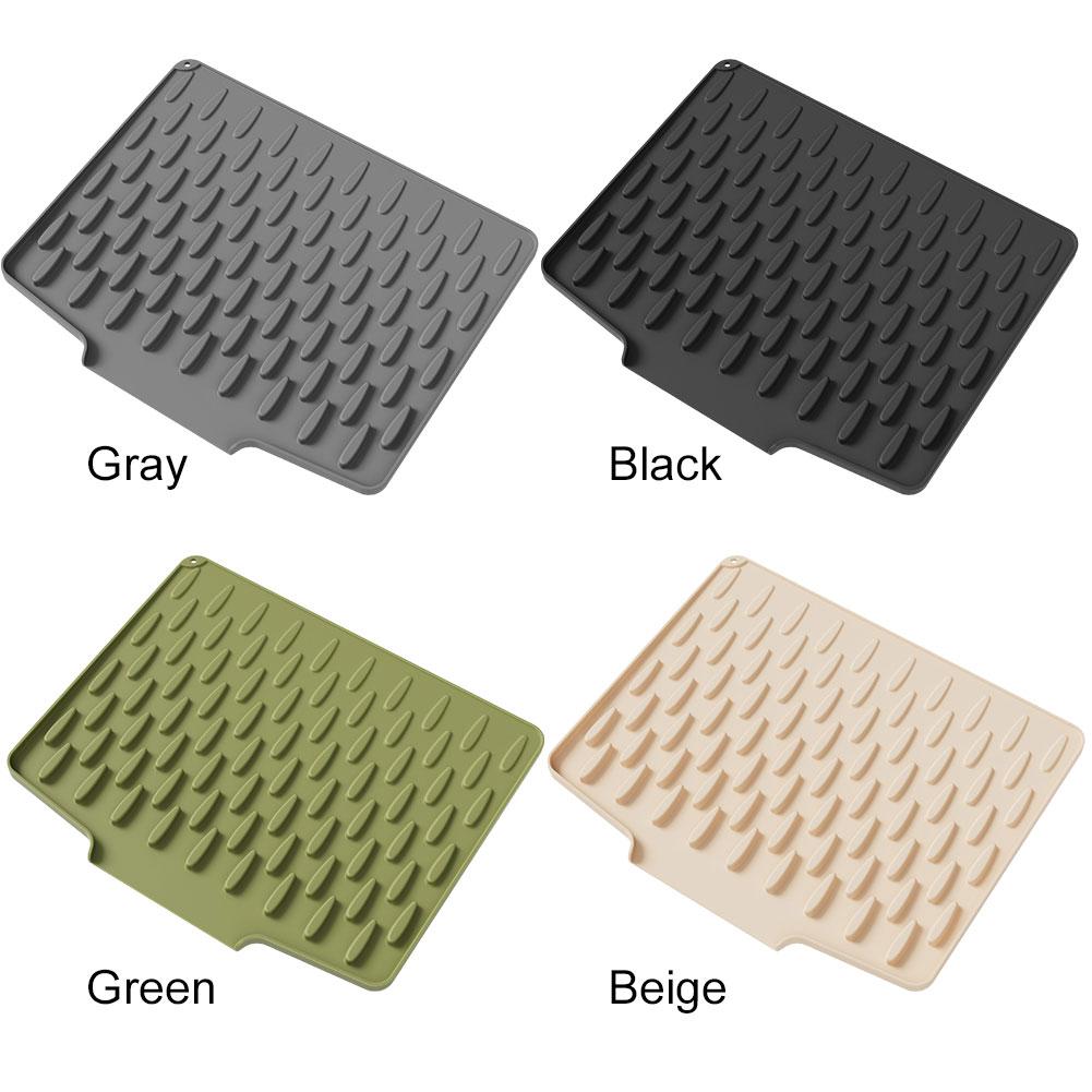 Auslaufsichere Silikon-Abtropfmatte Multifunktionale Faltbare Schräge Abtropfmatte Arbeitsflächenschoner Hitzebeständiger Untersetzer Topflappen Für Küche