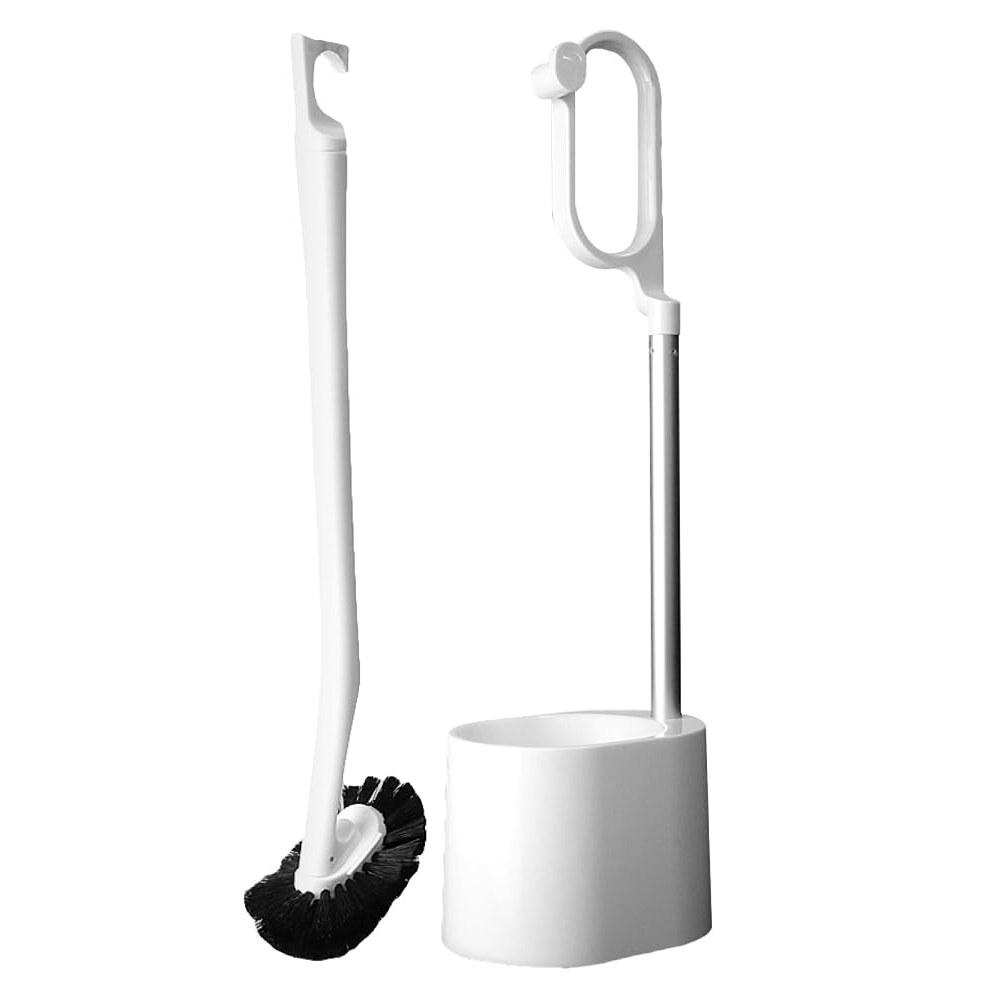 Nihon Clean tech Ka:z Clean Toilet Brush with Case Polypropylene White 9.5cm Width 46cm Length