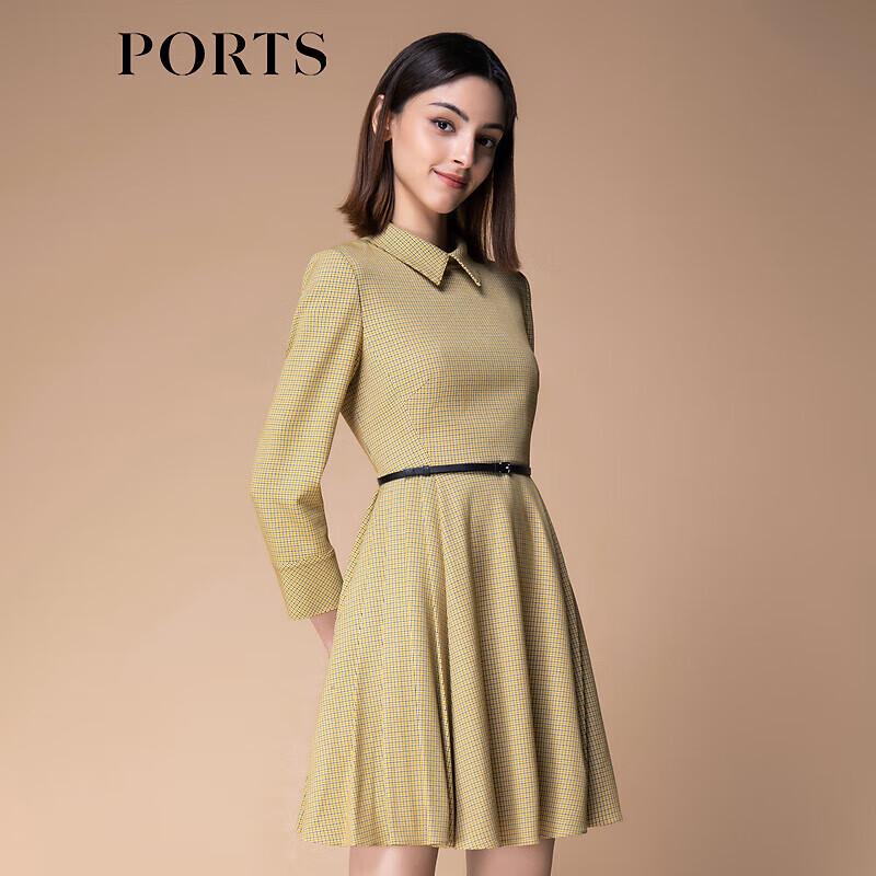 

PORTS Женское плиссированное миди-платье в гусиную лапку M /6