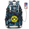 Fußball Rucksack Herren Damen - Dortmund Manchester City Liverpool FC Fan Sporttasche Mit USB-Anschluss
