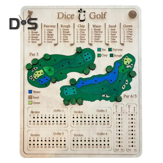 

1 набор деревянных игральных костей для гольфа, настольная игра, портативная дорожная доска для счета в гольфе, игрушка для детей и взрослых, многопользовательская интерактивная настольная игрушка для гольфа, детская семейная вечеринка L