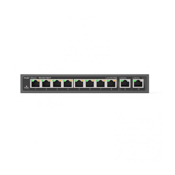 Unmanaged Switch - RUIJIE NETWORKS - RG-ES110D-P - 5 Ports - PoE+ - Fast Ethernet