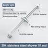 304 Stainless Steel Shower Slide Bars Adjustable Shower Slide Bar Bath Handheld Shower Rail No Punching Shower Lifter