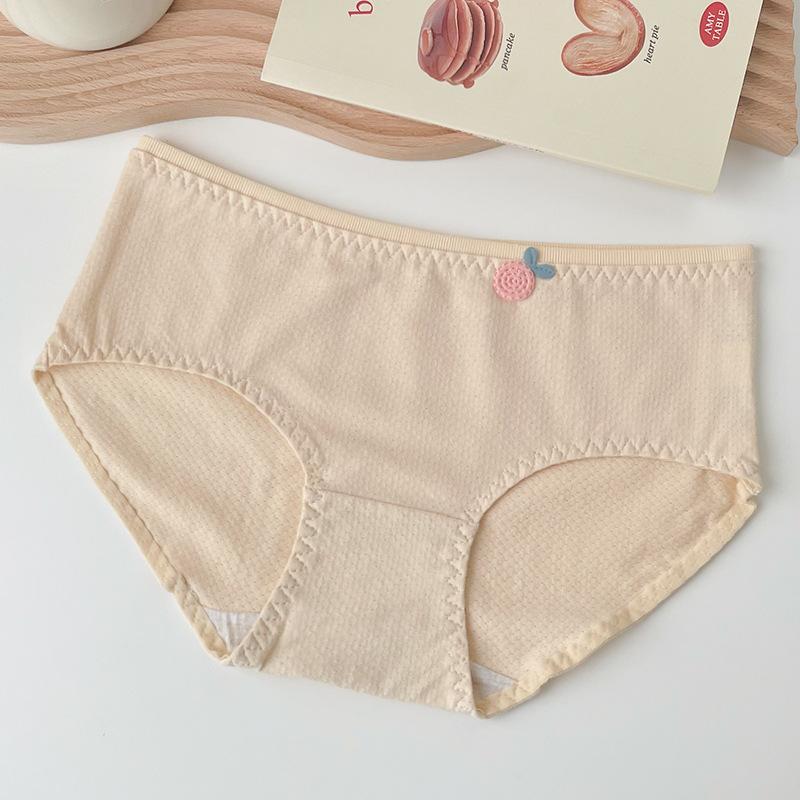 

Женское нижнее белье, хлопковые антибактериальные дышащие модные шорты, женские бесшовные летние тонкие трусы со средней талией L миндальный