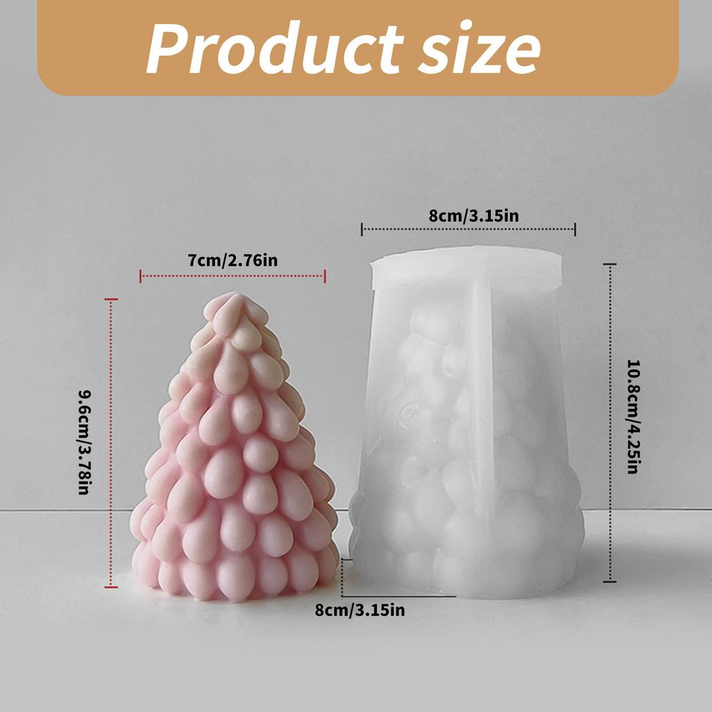 Silicone Molds Ornament Molds Christmas Tree Shape Silicone Candle Molds Candle Making Supplies for Crafting Enthusiasts
