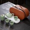 Travel Tea Set Tea Tray Household Kung Fu Tea Set Outdoor Portable Teapot Ceramic New Year Gift