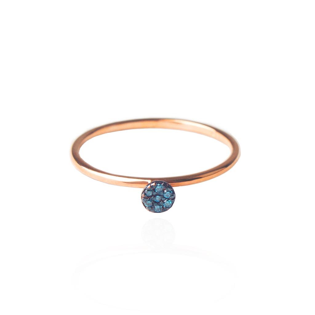 Mezmic Fairy 14K Blue Diamond Cute Ring