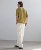 Dekkoloso Panel Rib Short Sleeve Summer Round Cardigan [Green]