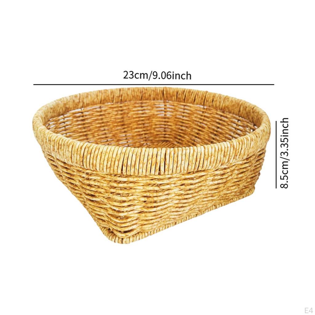 Bread Basket Imitation Rattan Fruit Storage Tabletop Food Serving for Hotel