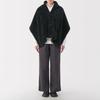 MUJI Cape Chaude en Polyester Recyclé Boa, Adulte Mixte, DDD11A5A, Noir, 45 x 160cm