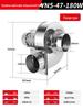 304 Stainless Steel High-Temp Resistant Induced Draft Fan, 220V/380V Industrial Centrifugal Smoke Exhaust Combustion Chimney Fan