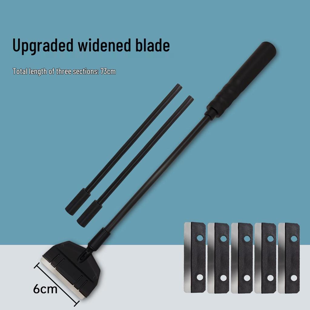 Wide Algae Scraper for Fish Tanks and Aquariums - Long Handle Blade for Algae and Moss Removal.