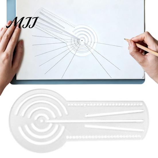 Punktkunst Malwerkzeug Mandalas Lineal mit Löchern, Kreiszeichner, Zirkel Transparente Acryl-Schablone Winkelmesser Gerade Punktierer für Geometrische Muster
