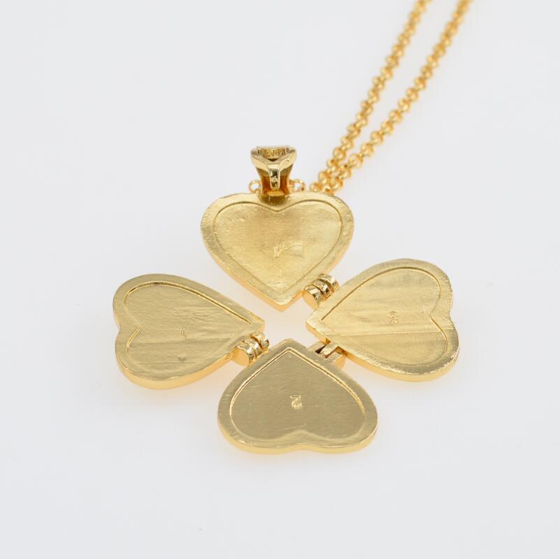 Heart-Shaped Multi-Layer Photo Locket Necklace with Four-Tier Heart Photo Pendant