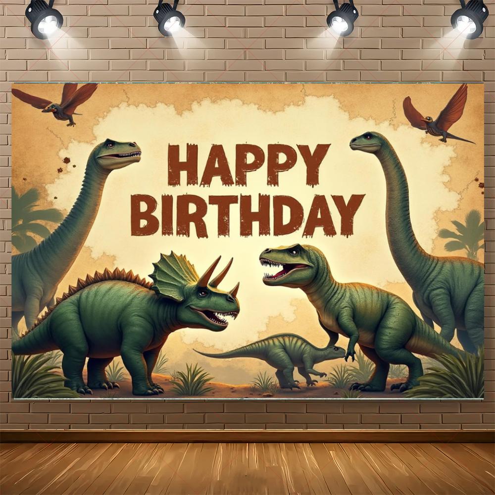 Jurassic Dinosaur Theme Birthday Party Decorations Backdrop Dinosaur Jungle Supplies Background Poster Photography Prop Kid Gift