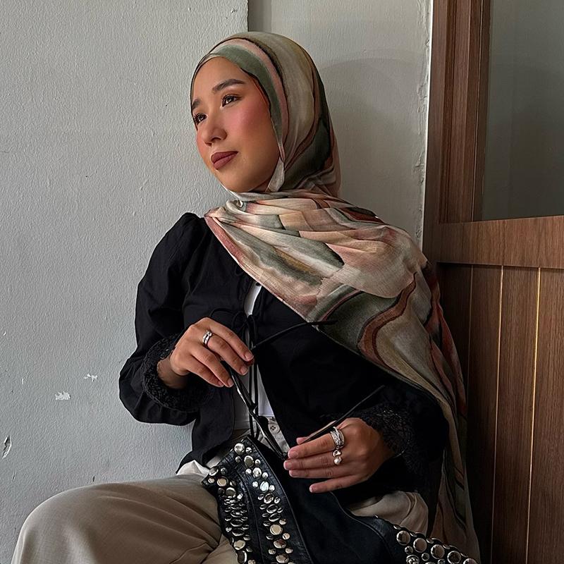 

Мусульманский платок-хиджаб с принтом, Премиум, Градиент, Узелковое окрашивание, Акварель, Мрамор, Платок с принтом, Новая коллекция 80X180cm