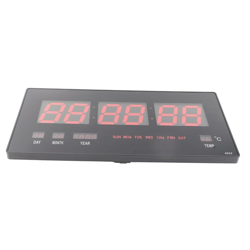 Black Digital Wall Clock LED Screen Perpetual Calendar Clock High Quality LED Wall Clock Home Use