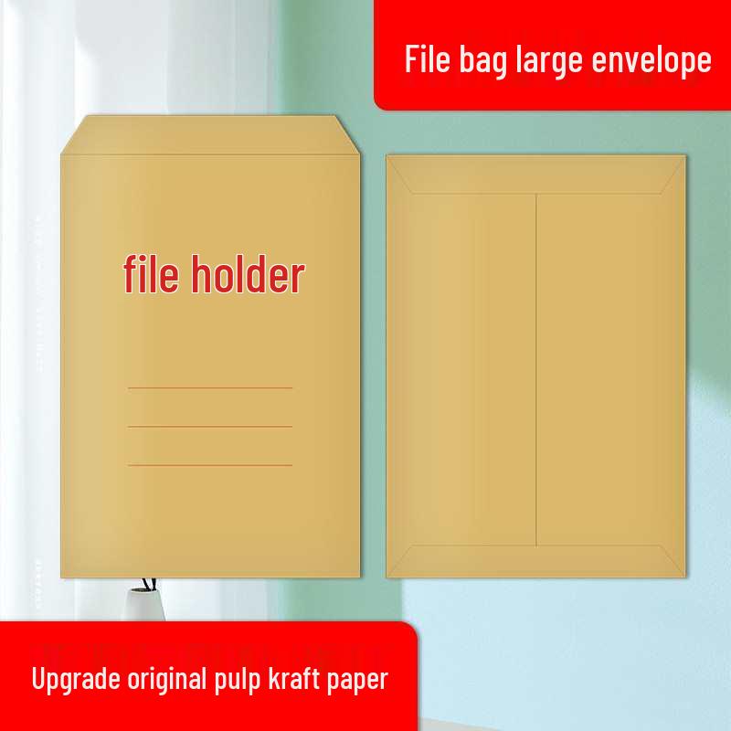 Custom A4 Kraft Paper Vehicle Document Bag with Logo