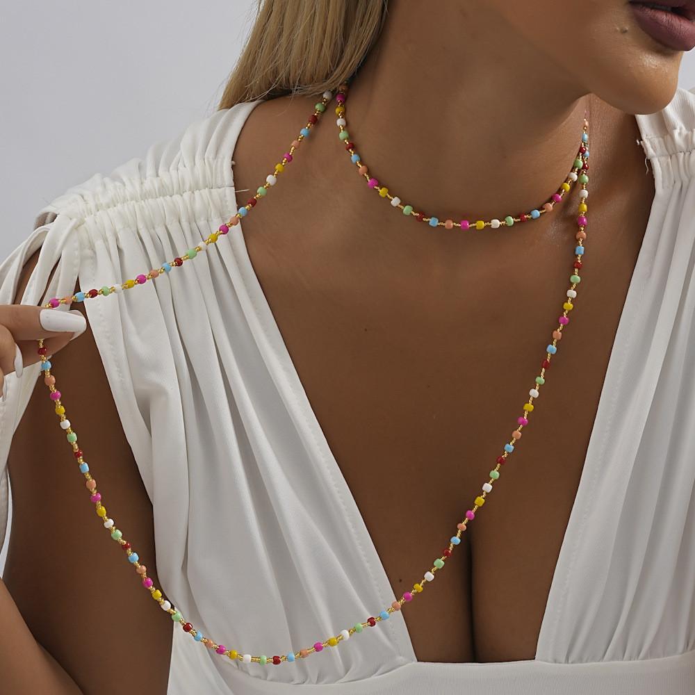 2023 Stylish Colorful Geometric Bead Necklace For Women Fashion Forward Accessory For Birthdays And Celebrations