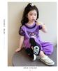 Girls' Kuromi Set Summer 2026 New Children's Lace Short Sleeve Summer Set for Girls' Baby Casual Two Piece Set