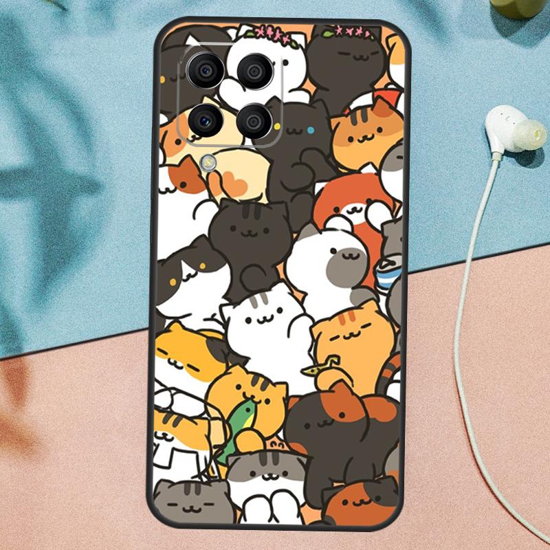Neko Atsume Case For Samsung Galaxy M33 M53 M13 M12 M32 M52 M06 M16 M36 M56 M15 M55 M31 M14 M35 M34 M54