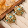 Vintage Temperament High-end Niche 925 Silver Needle Earrings French Court Retro Style