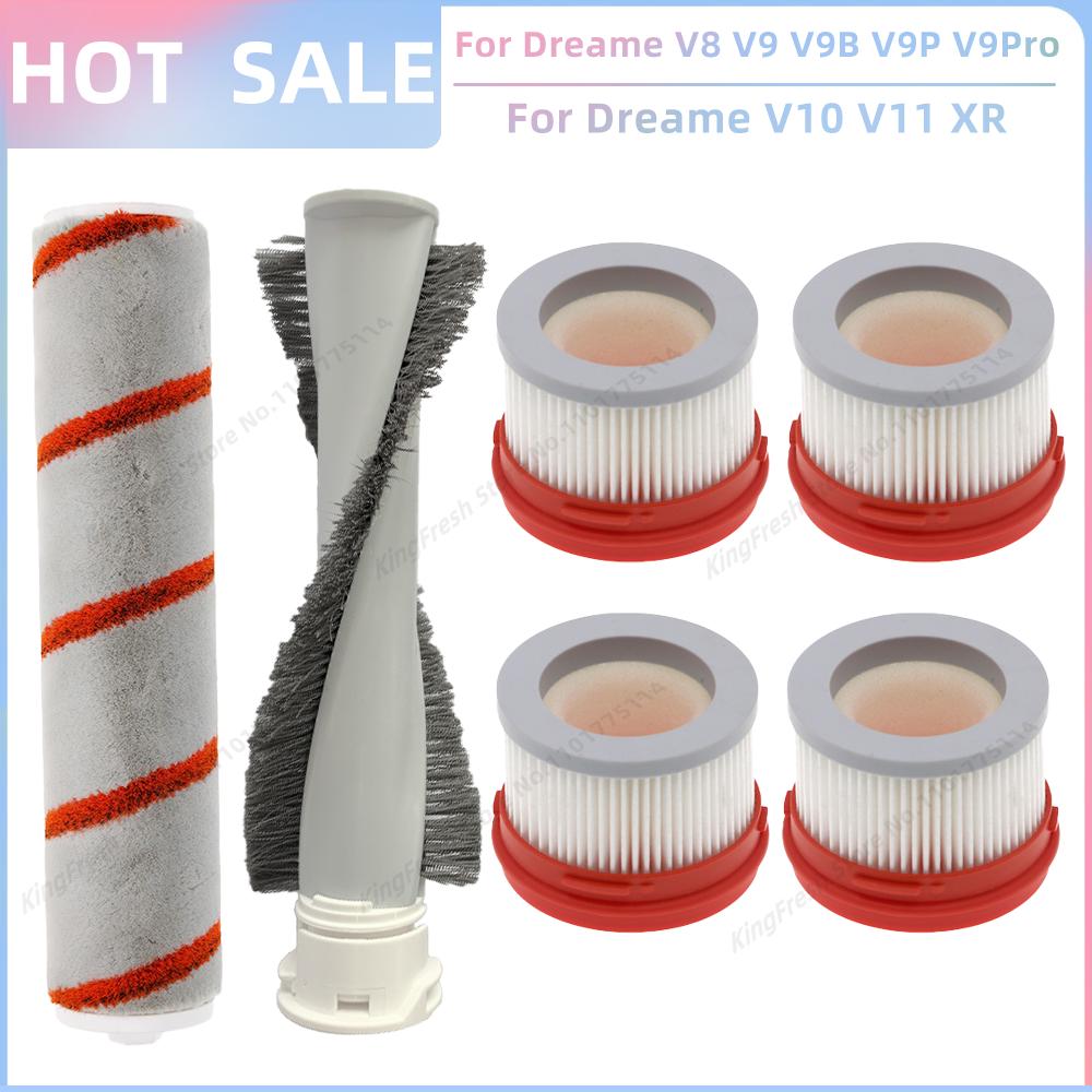 Fit For Dreame V9 V10 V11 V8 V9B V9P V9Pro XR Wireless Handheld Vacuum Cleaner Parts Main Roller Mites Removal Brush HEPA Filter