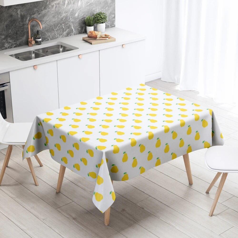Cartoon Animal Tablecloth Home Decor Stain Resistant Waterproof Table Decoration Rectangular Kitchen Fireplace Countertop