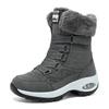 Women High Top Snow Boots Winter Plush Hiking Sneakers Comfort Air Cushion Daily Boots Non-slip Winter Outdoor Walking Boots