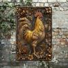 Vintage Rooster Metal Wall Art Retro Home Decor
