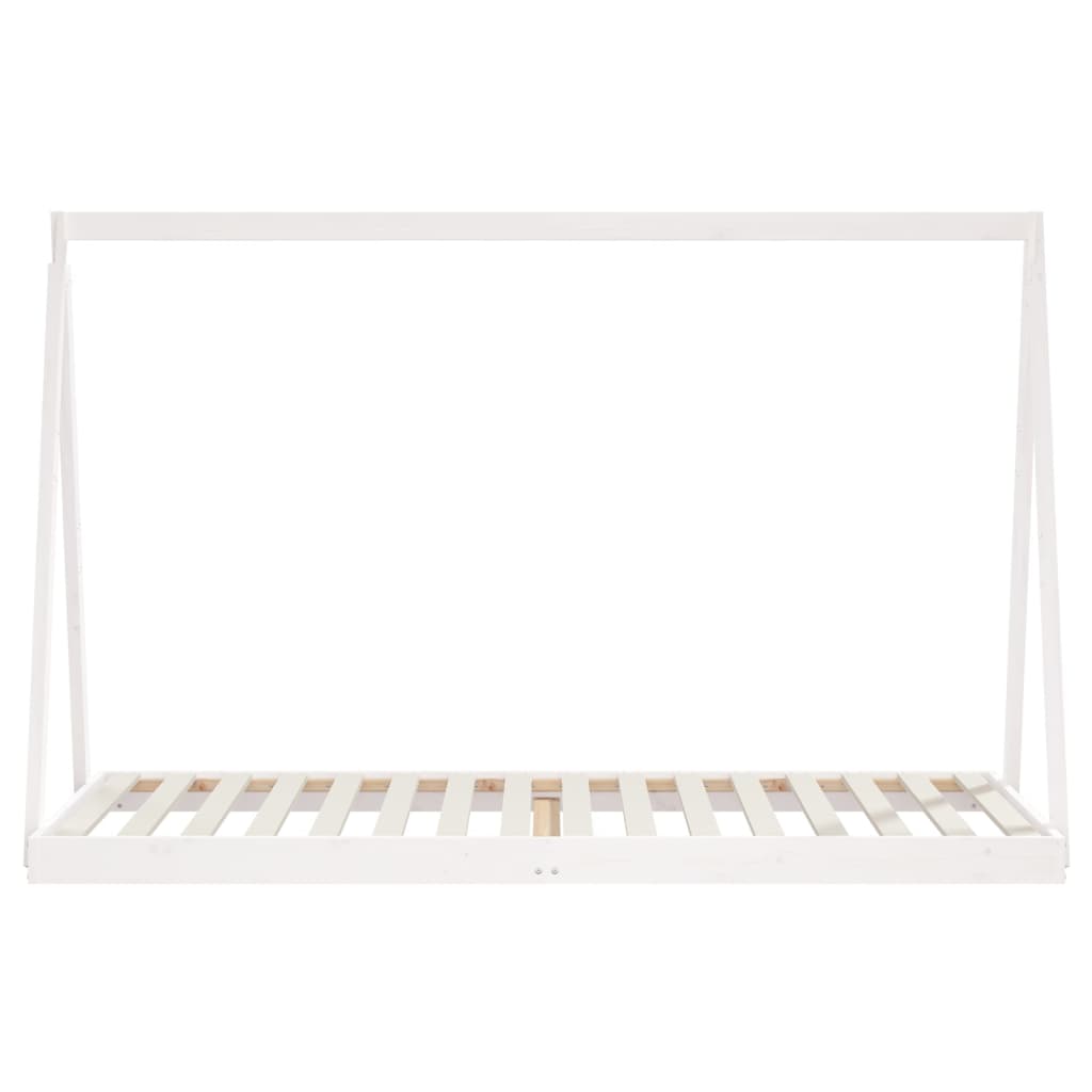 Kids Bed White 90 X 200 Cm Solid Pine Wood