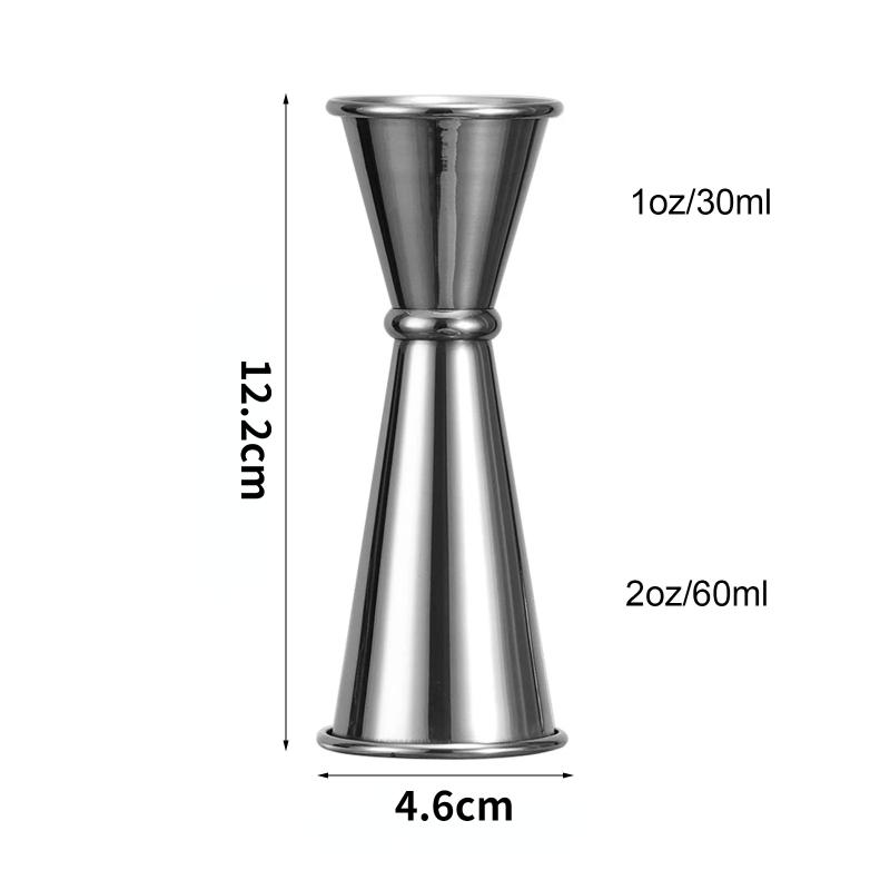 1 Pc Stainless Steel Bar Wine Cocktail Shaker Jigger Single Double Shot Drink Mixer Wine Pourers Measure Cup Bar Tools