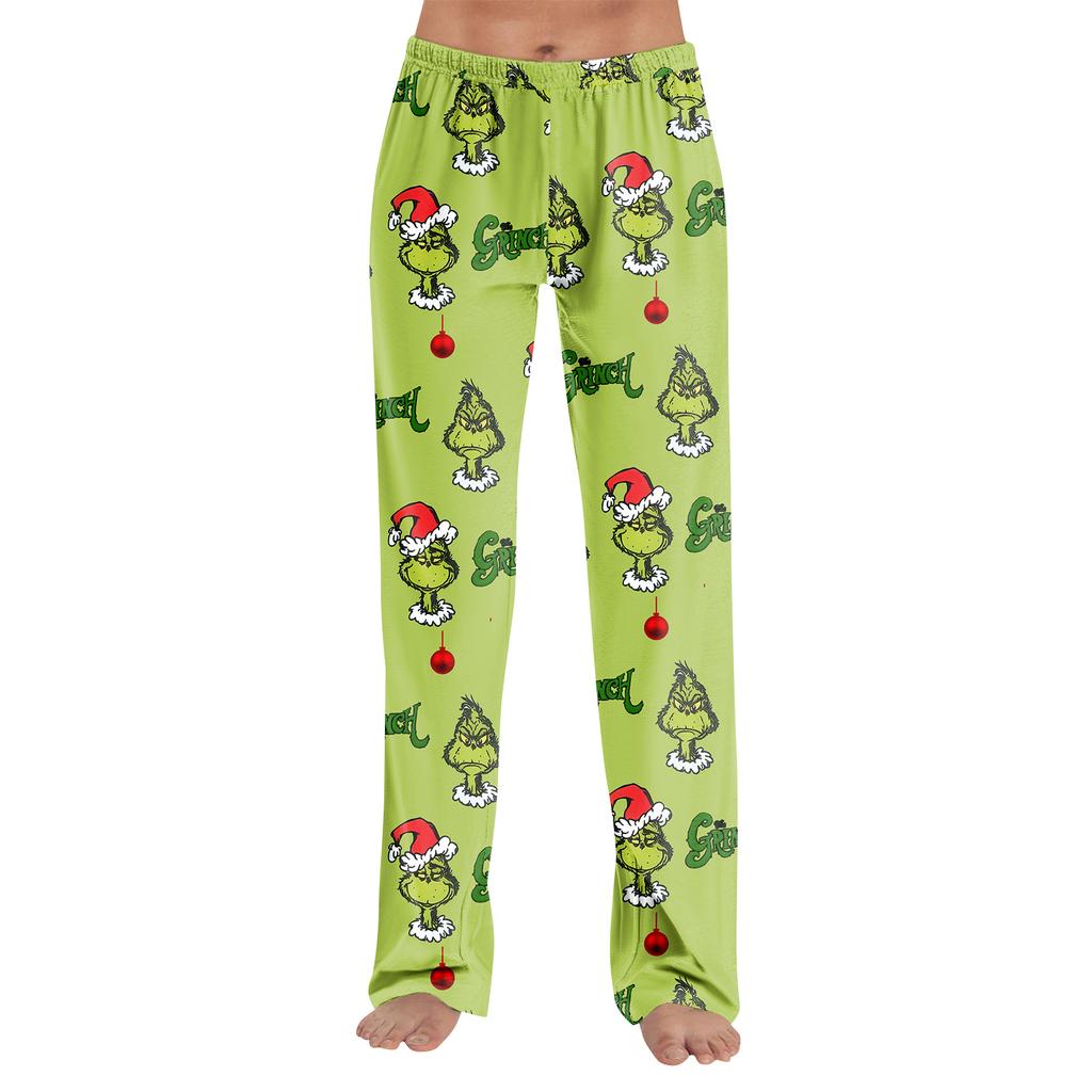 Pyžamové kalhoty Noční prádlo Ležérní Stahovací šňůrka Elastický pas Kalhoty Pohodlné Rovné Jóga Volné Kalhoty