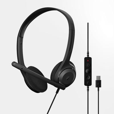EPOS C1 Business USB-A Headset with Microphone, Chrome Certified, Wired Headphones, Noise Cancelling Microphone, Improved Sound Quality, On-Ear