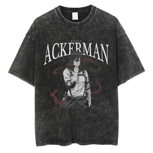 Levi Ackerman Attack on Titan Cotton Harajuku T-Shirt M