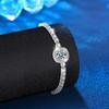 S925 Sterling Silver Bracelet for Women, Light Luxury, Niche, Full of Stars, Square Bag, Mosang Stone Bracelet, Small Red Book, The Same Accessory