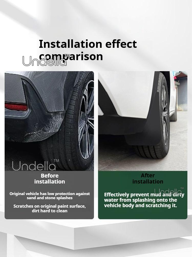 Mud Flaps For Geely EX5‑EM‑i Starray EM‑i 2026 2027 Car Splash Guards No Drilling No Tape All Weather Fender Car Accessories