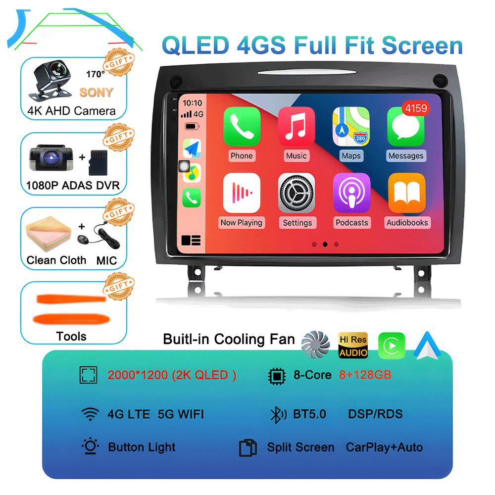 Android 14 For Mercedes Benz SLK class R171 SLK200 SLK280 SLK300 2000-2011 Car Radio Multimedia Video Player Navigation GPS