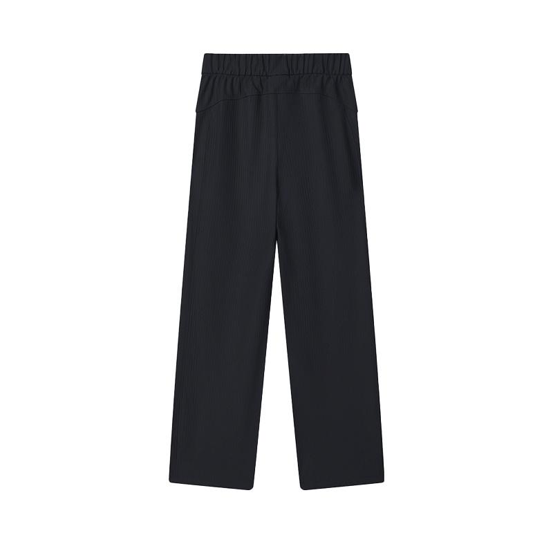 Fila White Fashion Classic Simple Basic Retro Casual Relaxed Versatile Comfortable Loose Straight Leg Knit Sports Pants Women bottoms F61W543601FNV