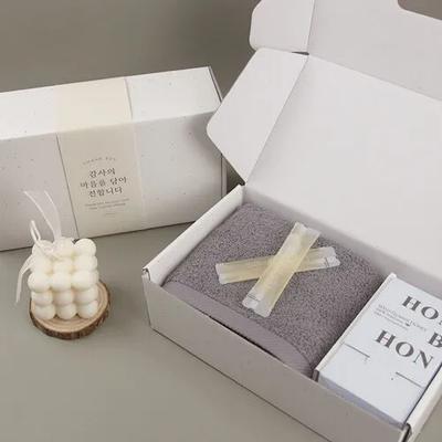 Premium Honey Towel Gift D (New Color Plain 1 + Honey Stick 20 Packs) Gift Set Group Gift Commemorative Gift