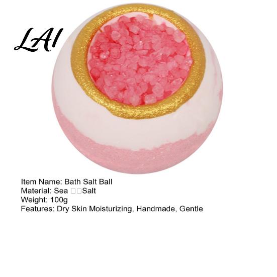 Relaxing Bath Bombs 100G Handmade Sea Salt Bombs Natural Plants Extract Essential Oils Fizzies Soothing Ball Dry Skin Moisturizing Shower