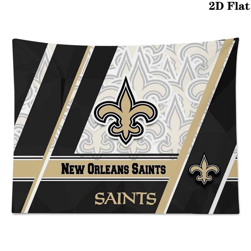 New Orleans Saints Logo Wall Tapestry Aesthetic Wall Hanging Printed Fabric Blanket Decorative Tapestries for Bedroom Living Room Home Decor