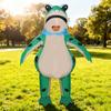 Inflatable Frog Costume for Adult Kid Funny Blow Up Frog Costume